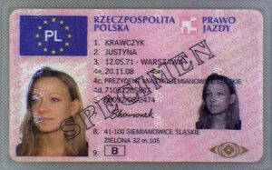 dokumenty kolekcjonerskie - wzór starego prawa jazdy